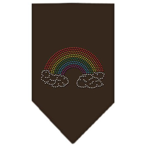 Rainbow Rhinestone Bandana Cocoa Small