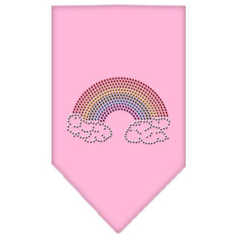 Rainbow Rhinestone Bandana Light Pink Small