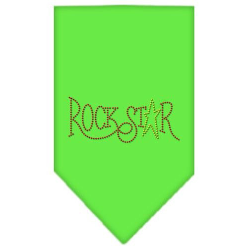 Rock Star Rhinestone Bandana Lime Green Large