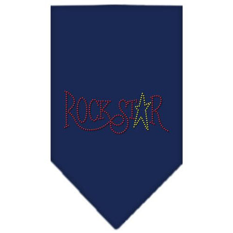 Rock Star Rhinestone Bandana Navy Blue large