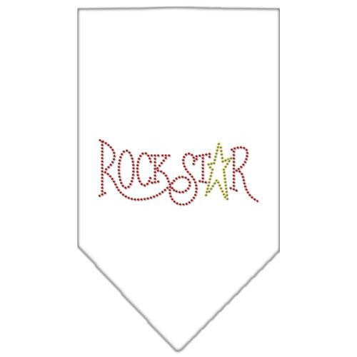 Rock Star Rhinestone Bandana White Small