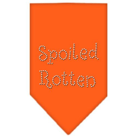 Spoiled Rotten Rhinestone Bandana Orange Small