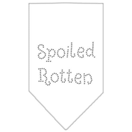 Spoiled Rotten Rhinestone Bandana White Small