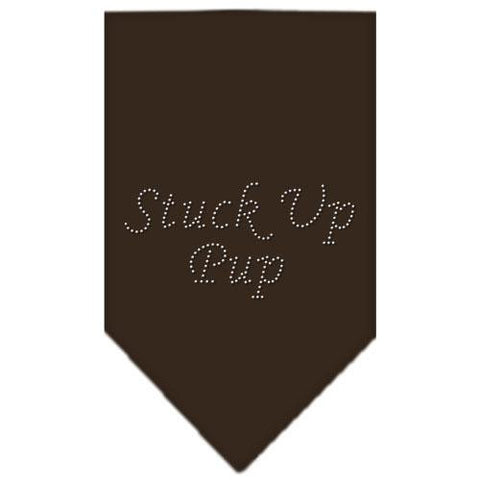 Stuck Up Pup Rhinestone Bandana Cocoa Small