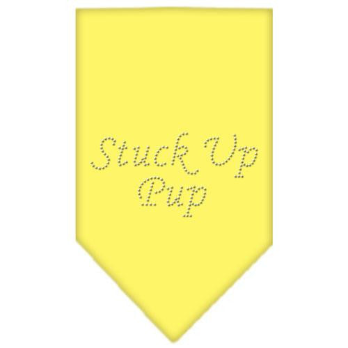 Stuck Up Pup Rhinestone Bandana Yellow Small