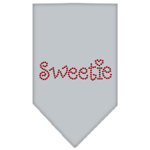 Sweetie Rhinestone Bandana Grey Large