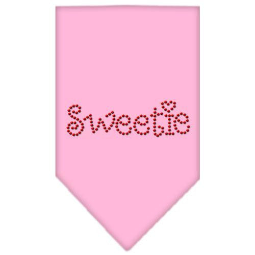 Sweetie Rhinestone Bandana Light Pink Large