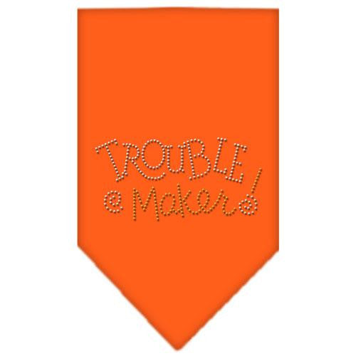 Trouble Maker Rhinestone Bandana Orange Small