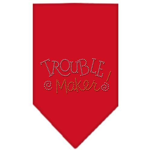 Trouble Maker Rhinestone Bandana Red Small