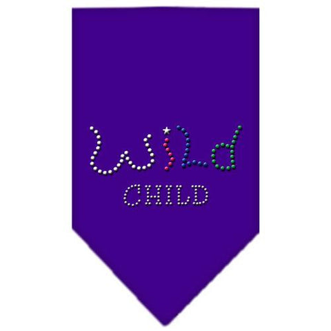 Wild Child Rhinestone Bandana Purple Large