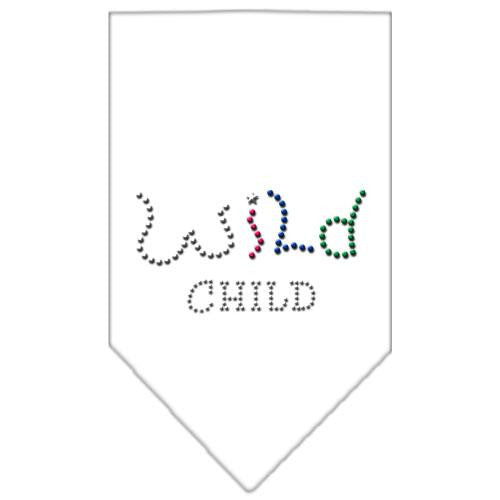 Wild Child Rhinestone Bandana White Large