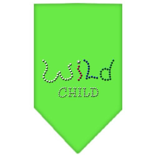 Wild Child Rhinestone Bandana Lime Green Small