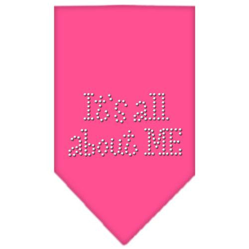 Its All About Me Rhinestone Bandana Bright Pink Large