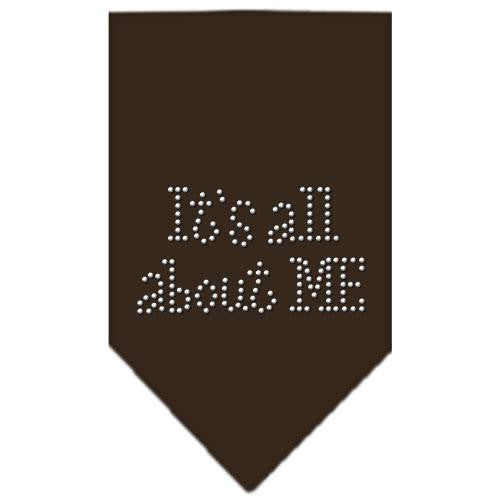 Its All About Me Rhinestone Bandana Cocoa Large