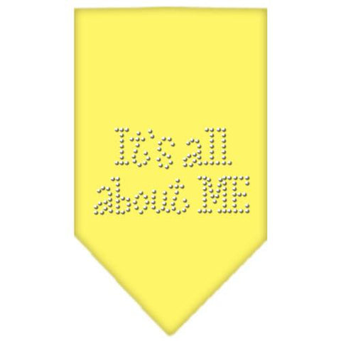 Its All About Me Rhinestone Bandana Yellow Large