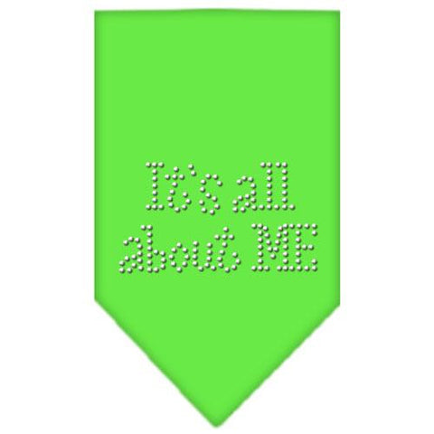 Its All About Me Rhinestone Bandana Lime Green Small