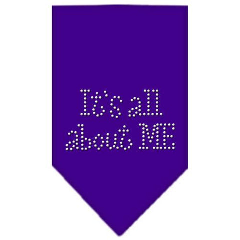 Its All About Me Rhinestone Bandana Purple Small