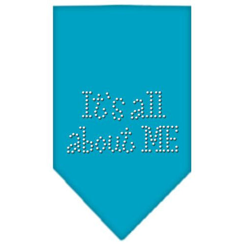 Its All About Me Rhinestone Bandana Turquoise Small