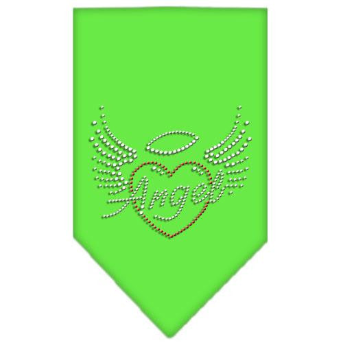 Angel Heart Rhinestone Bandana Lime Green Large