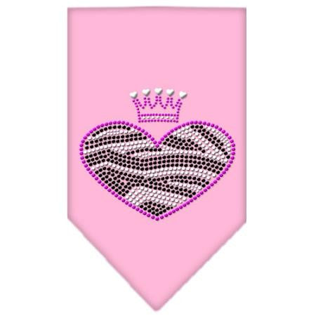 Zebra Heart Rhinestone Bandana