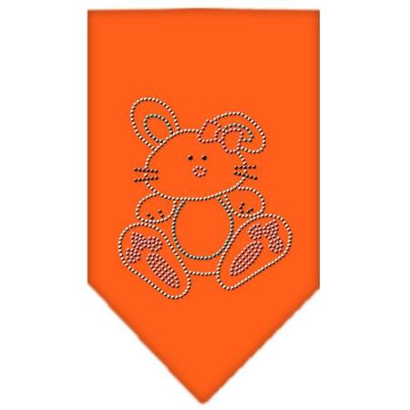 Bunny Rhinestone Bandana Orange Large