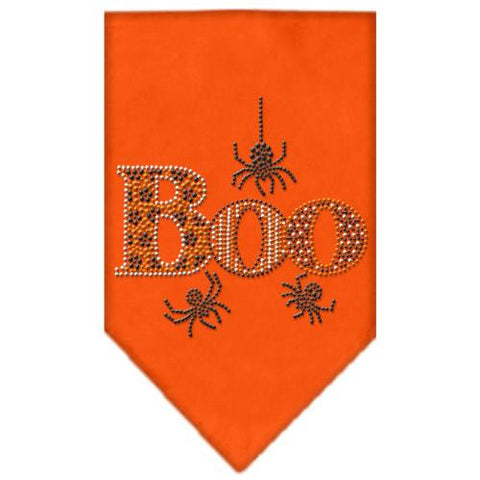 Boo Rhinestone Bandana Orange Small