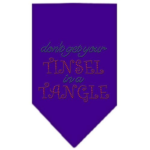 Tinsel in a Tangle Rhinestone Bandana Purple Large