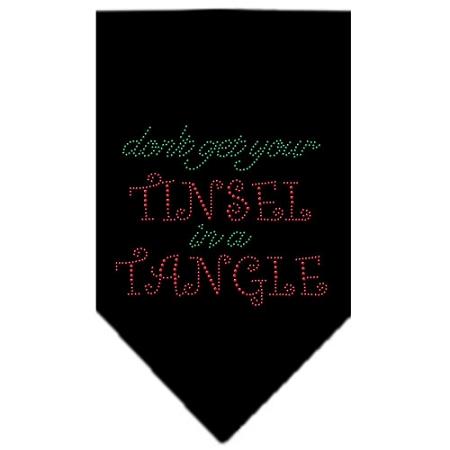 Tinsel In A Tangle Rhinestone Bandana Black Small