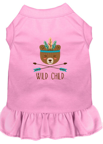 Wild Child Embroidered Dog Dress Light Pink 4x (22)