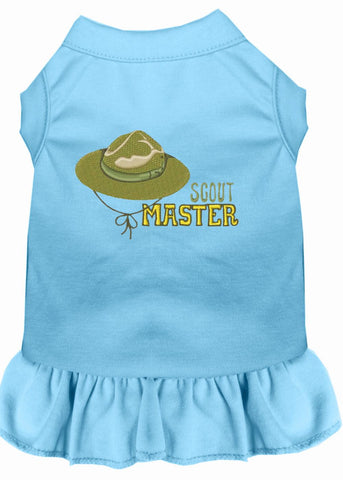 Scout Master Embroidered Dog Dress Baby Blue 4x (22)