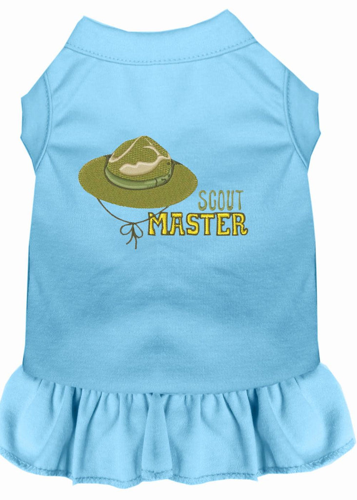 Scout Master Embroidered Dog Dress Baby Blue Med (12)