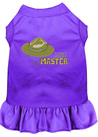 Scout Master Embroidered Dog Dress Purple 4x (22)