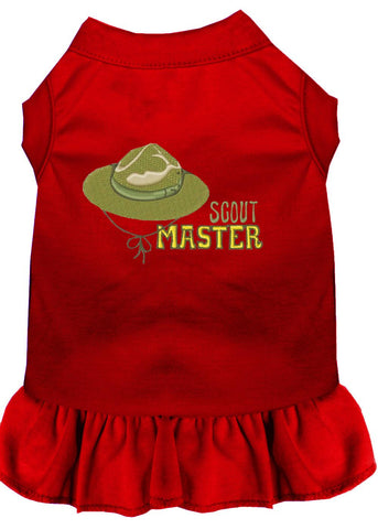 Scout Master Embroidered Dog Dress Red 4x (22)