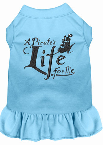 A Pirate's Life Embroidered Dog Dress Baby Blue 4x (22)