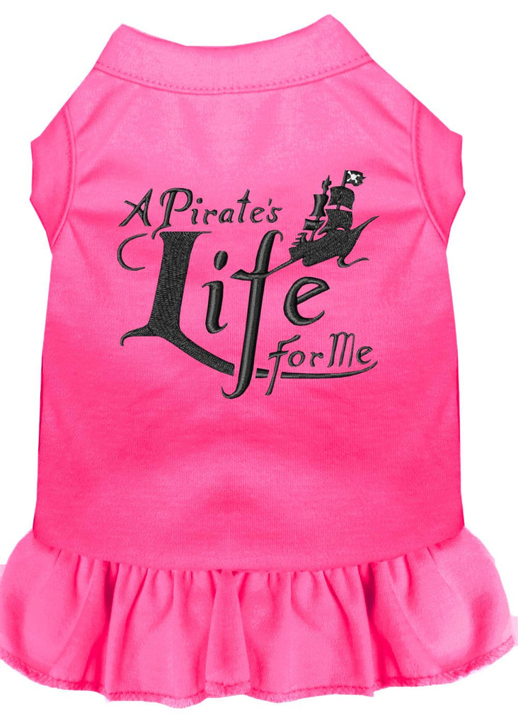 A Pirate's Life Embroidered Dog Dress Bright Pink 4x (22)