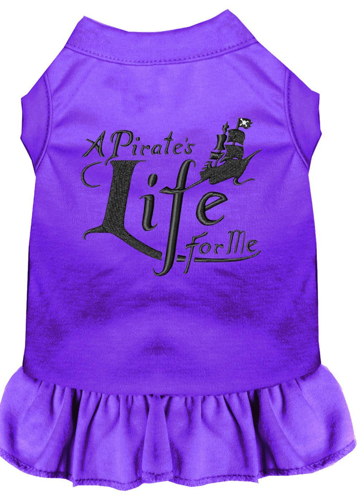 A Pirate's Life Embroidered Dog Dress Purple Lg (14)