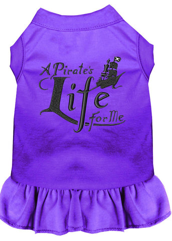 A Pirate's Life Embroidered Dog Dress Purple Sm (10)