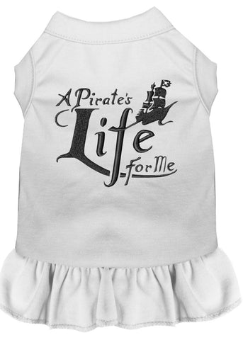 A Pirate's Life Embroidered Dog Dress White 4x (22)