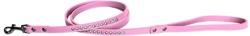 Clear Jewel Pet Leash 1-2" Wide X 4' Long Light Pink