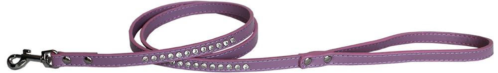 Clear Jewel Pet Leash 1-2" Wide X 4' Long Lavender