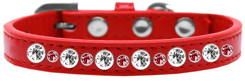 Posh Jeweled Dog Collar Red Size 12