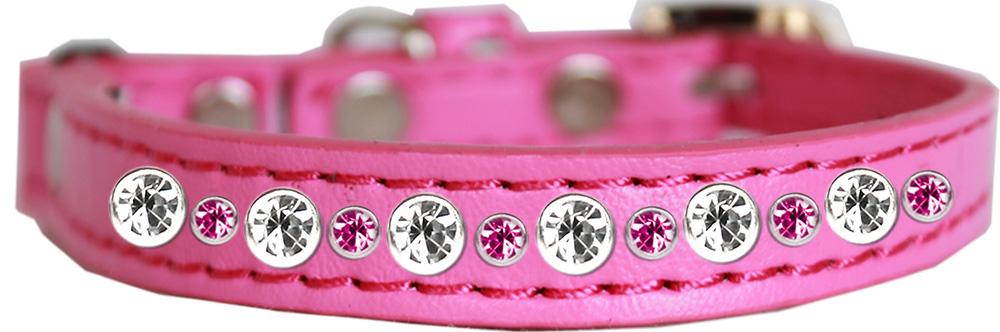 Posh Jeweled Cat Collar Bright Pink Size 12