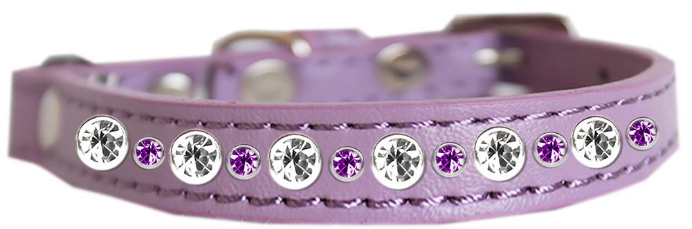 Posh Jeweled Cat Collar Lavender Size 10