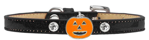 Pumpkin Charm Dog Collar Black Ice Cream Size 10