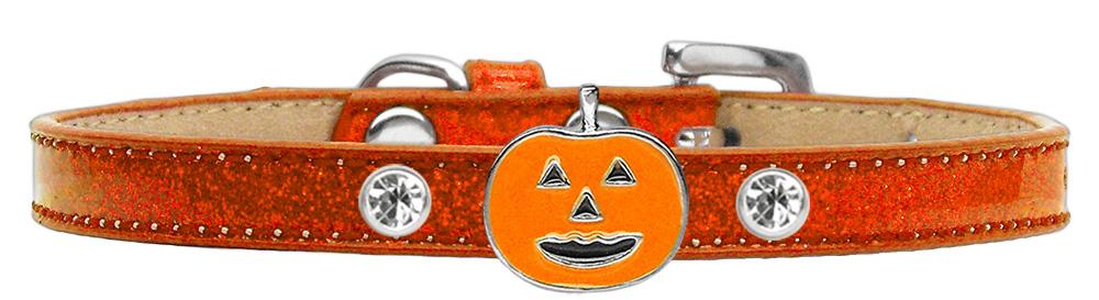 Pumpkin Charm Dog Collar Orange Ice Cream Size 10