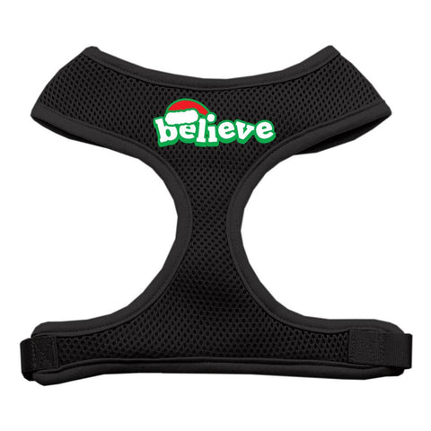 Believe Screen Print Soft Mesh Harnesses  Black Large