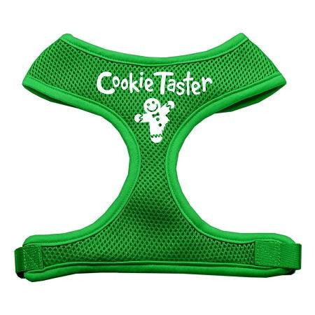 Cookie Taster Screen Print Soft Mesh Harness Emerald Green Medium