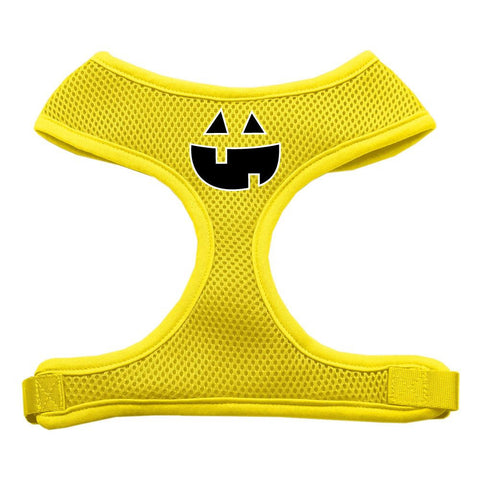 Pumpkin Face Design Soft Mesh Harnesses Yellow Medium