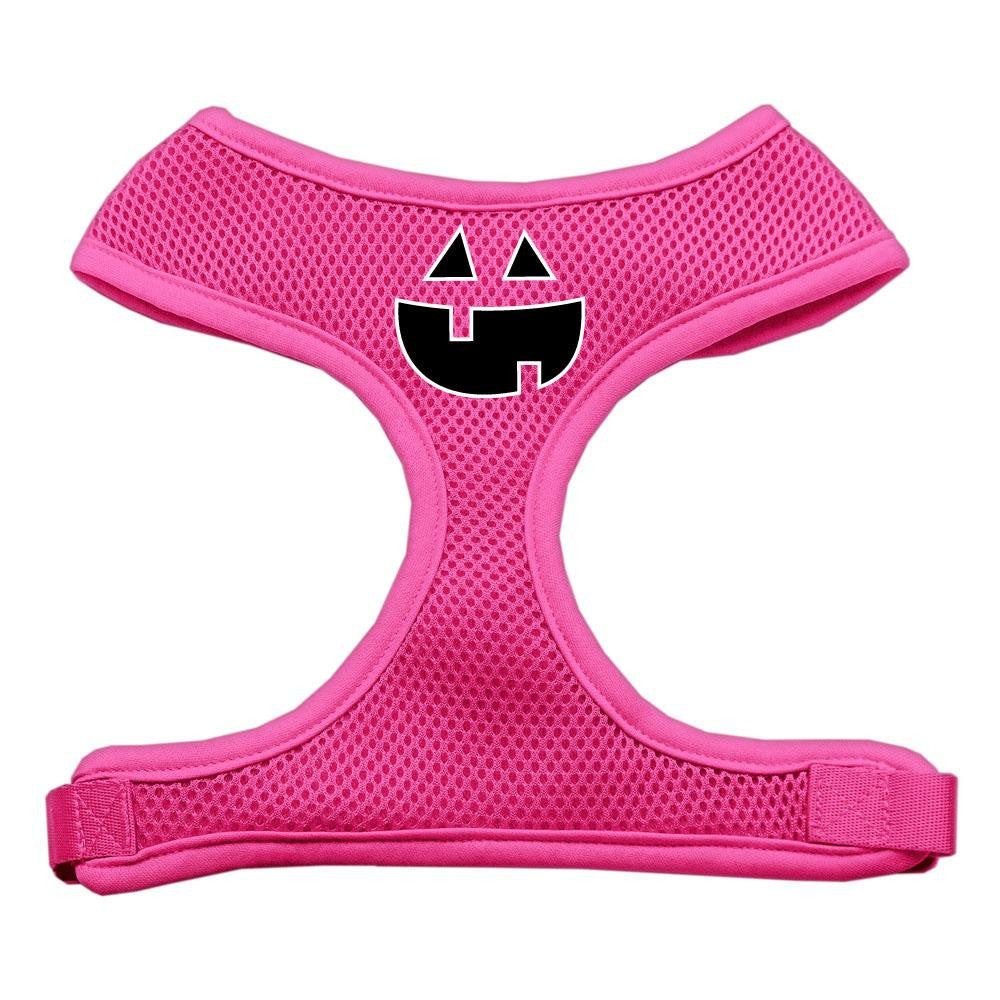 Pumpkin Face Design Soft Mesh Harnesses Pink Extra Large