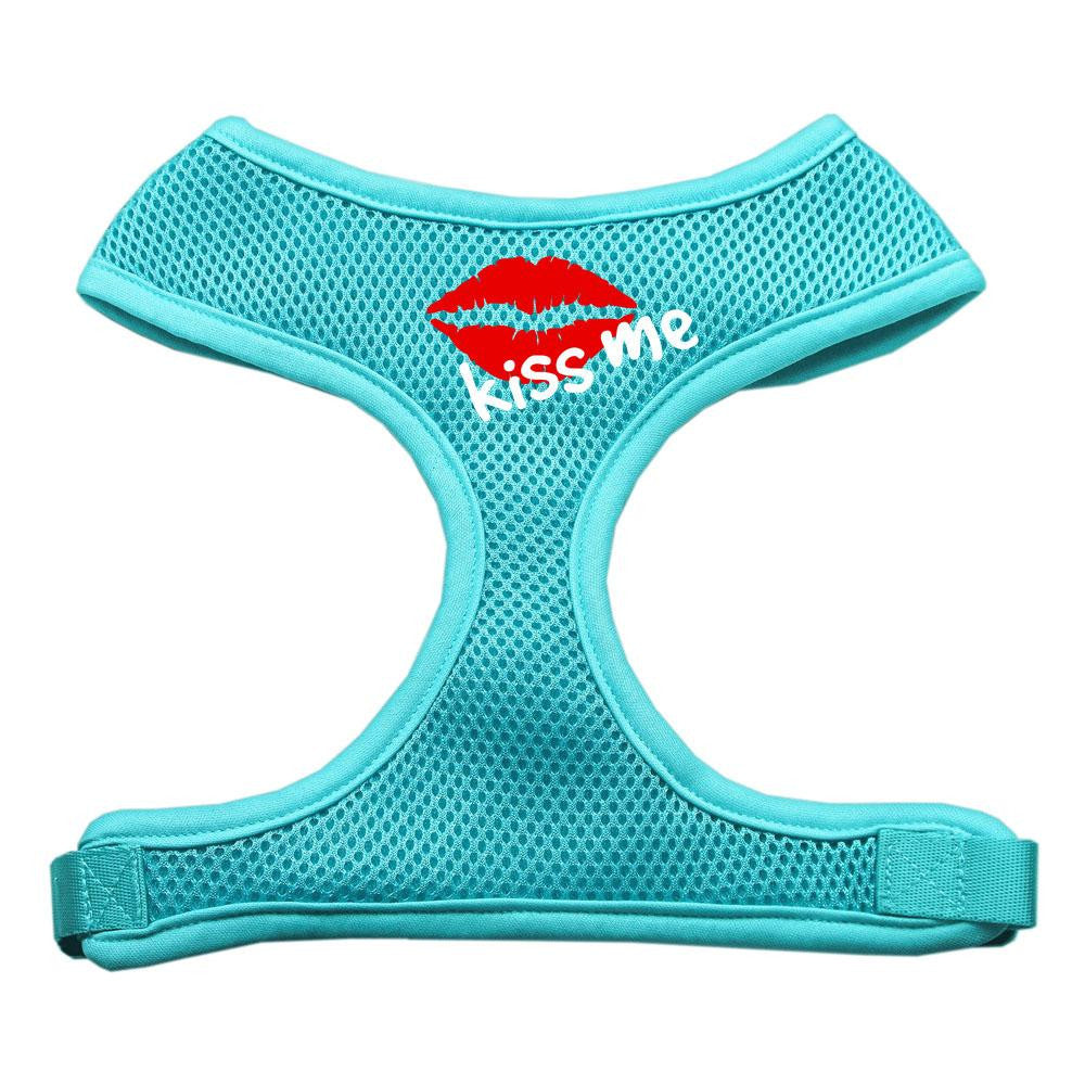 Kiss Me Soft Mesh Harnesses Aqua Extra Large